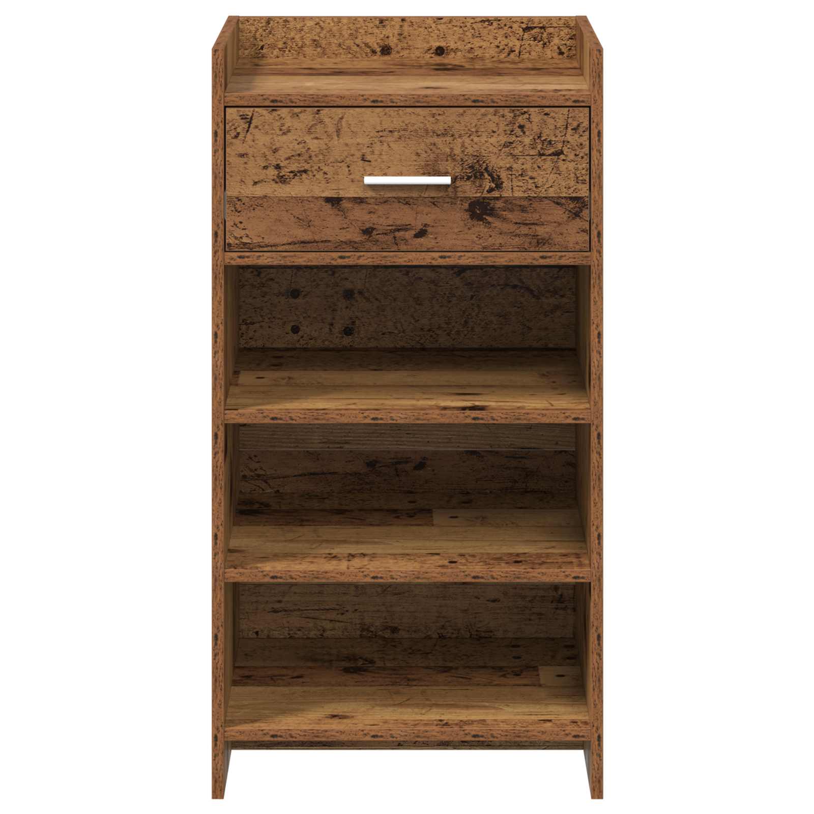 Schoenenkast met lade Oud hout 48 x 36 x 92 cm Bewerkt hout