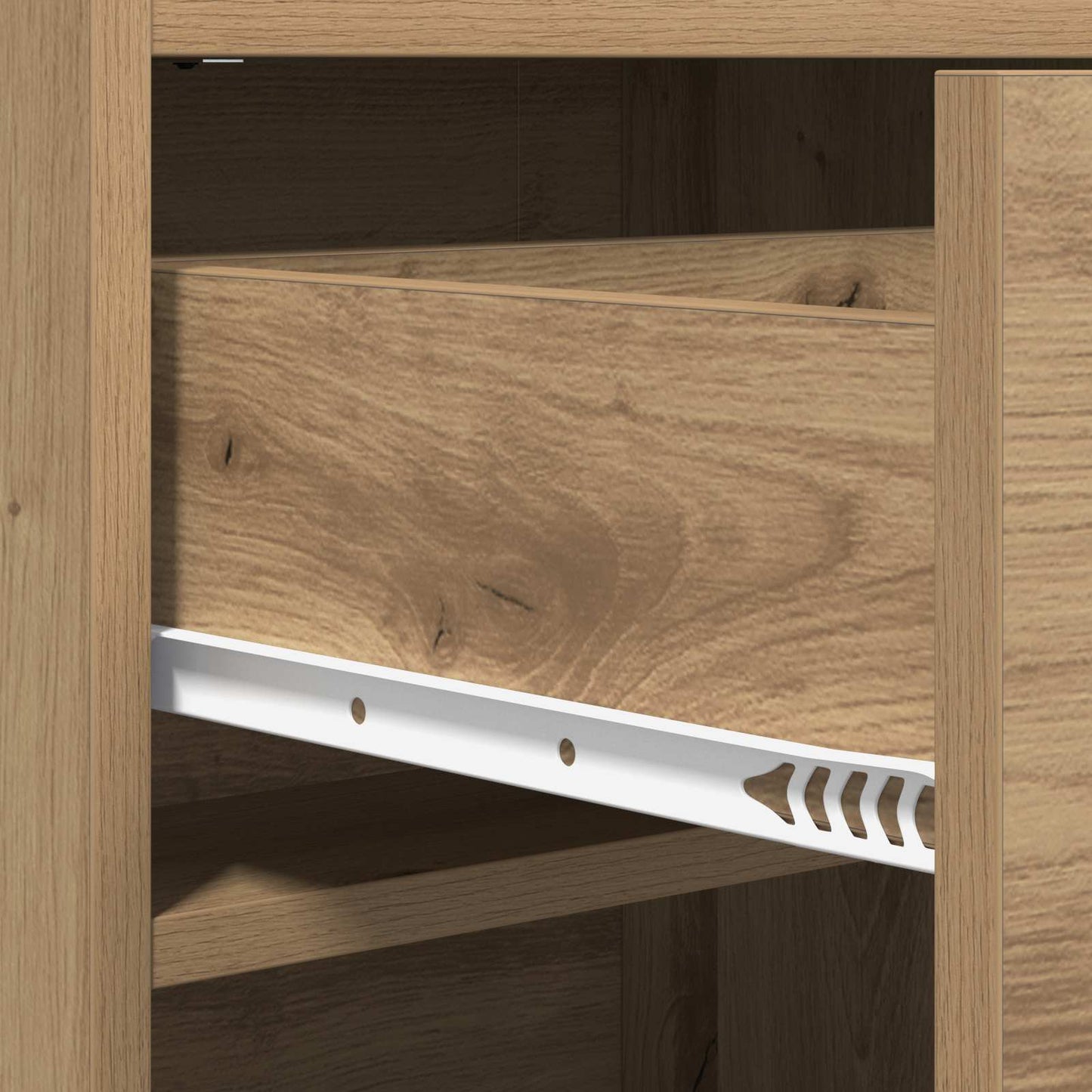 Schoenenkast Artisanaal eiken 48 x 36 x 92 cm Bewerkt hout