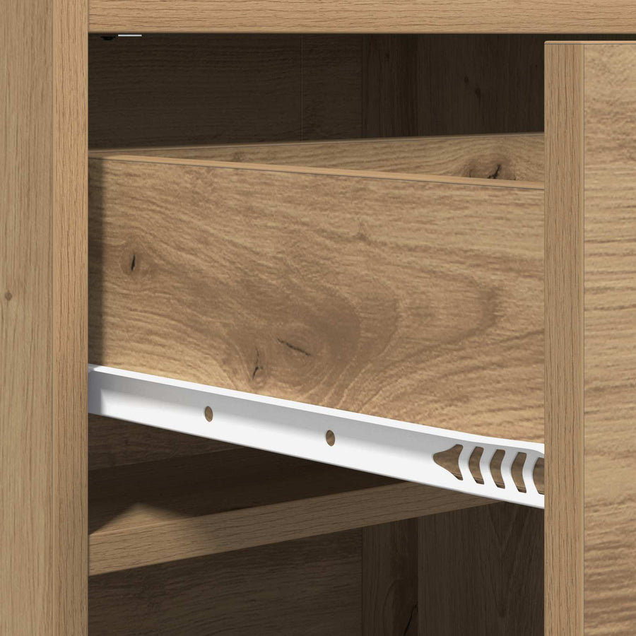 Schoenenkast Artisanaal eiken 48 x 36 x 92 cm Bewerkt hout