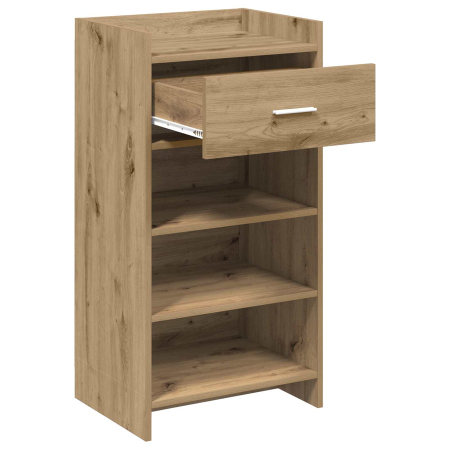 Schoenenkast Artisanaal eiken 48 x 36 x 92 cm Bewerkt hout