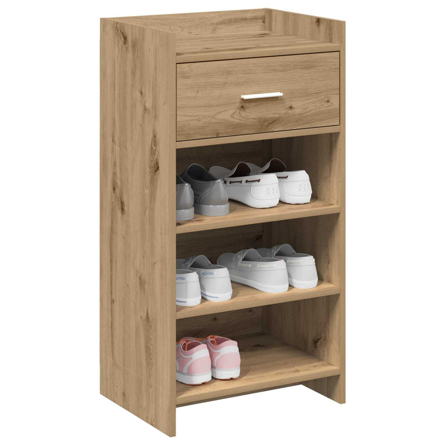 Schoenenkast Artisanaal eiken 48 x 36 x 92 cm Bewerkt hout