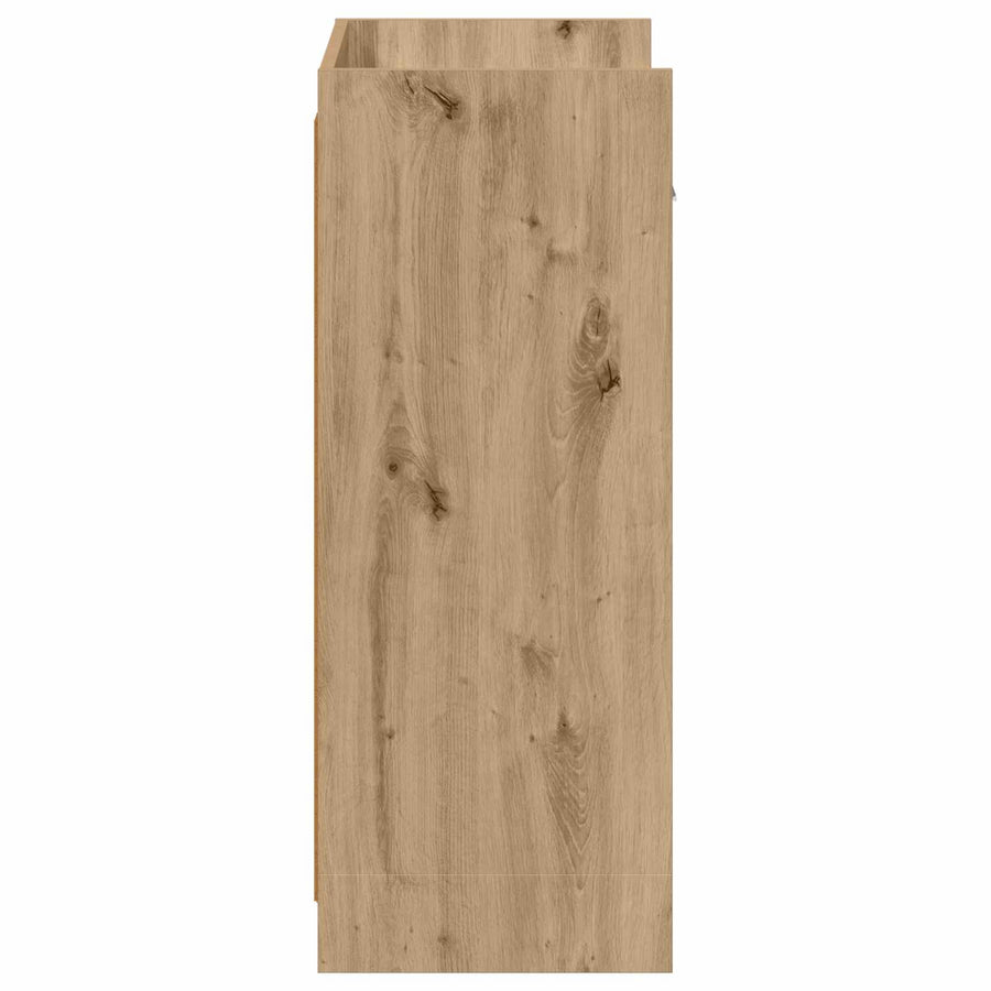 Schoenenkast Artisanaal eiken 48 x 36 x 92 cm Bewerkt hout