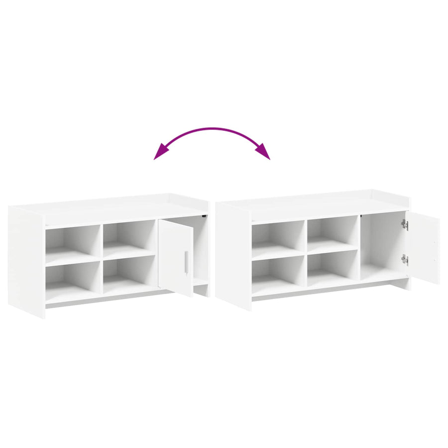 Schoenenkast met opslag Wit 100 x 39,5 x 51 cm Bewerkt hout