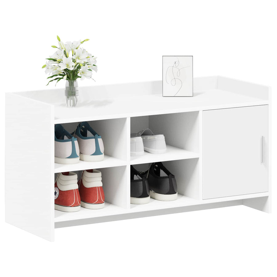 Schoenenkast met opslag Wit 100 x 39,5 x 51 cm Bewerkt hout