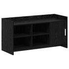 Schoenenkast zwart eiken 100x39,5x51 cm bewerkt hout