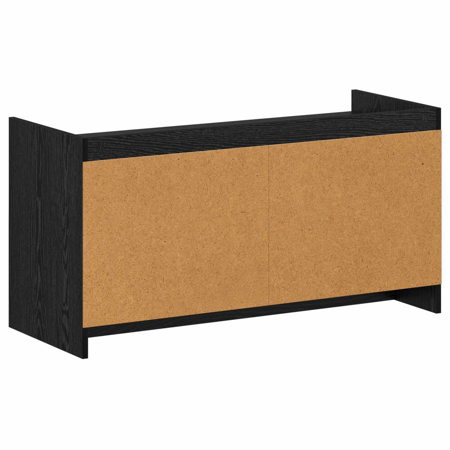 Schoenenkast Zwart eiken 100 x 39,5 x 51 cm Bewerkt hout