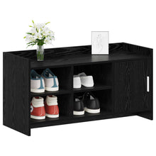 Schoenenkast Zwart eiken 100 x 39,5 x 51 cm Bewerkt hout