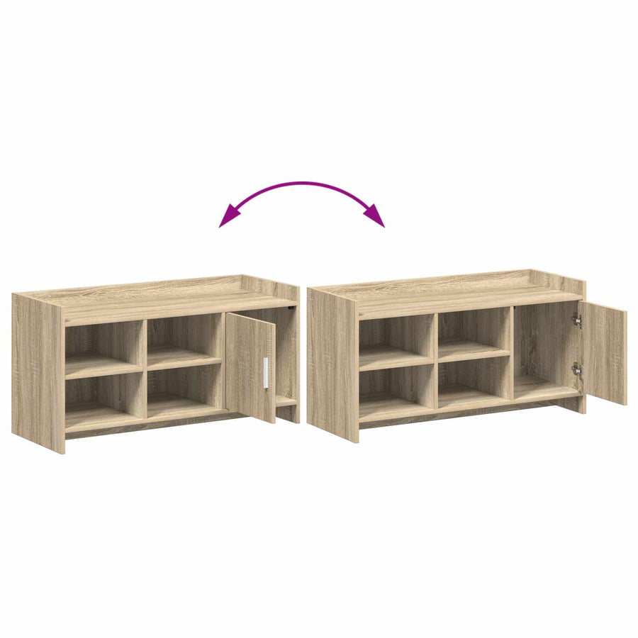 Schoenenkast Sonoma Eiken 100 x 39,5 x 51 cm Bewerkt hout