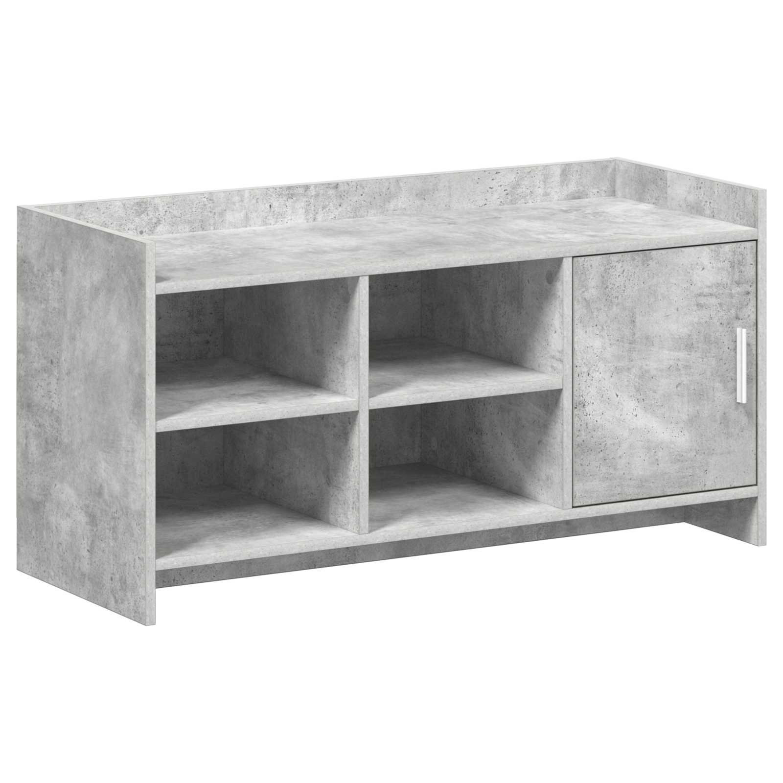 Schoenenkast Betongrijs 100 x 39,5 x 51 cm Bewerkt hout