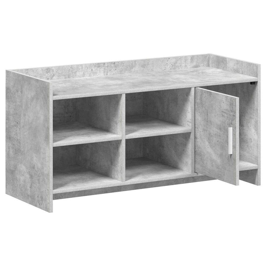 Schoenenkast Betongrijs 100 x 39,5 x 51 cm Bewerkt hout