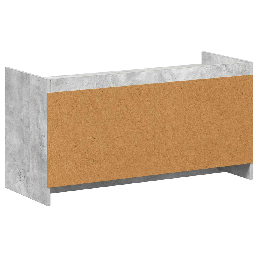 Schoenenkast Betongrijs 100 x 39,5 x 51 cm Bewerkt hout