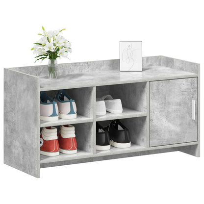 Schoenenkast Betongrijs 100 x 39,5 x 51 cm Bewerkt hout