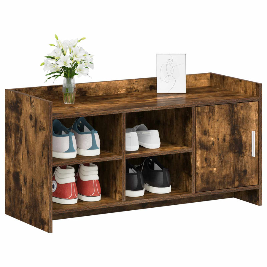 Schoenenkast Gerookt eiken 100 x 39,5 x 51 cm Bewerkt hout
