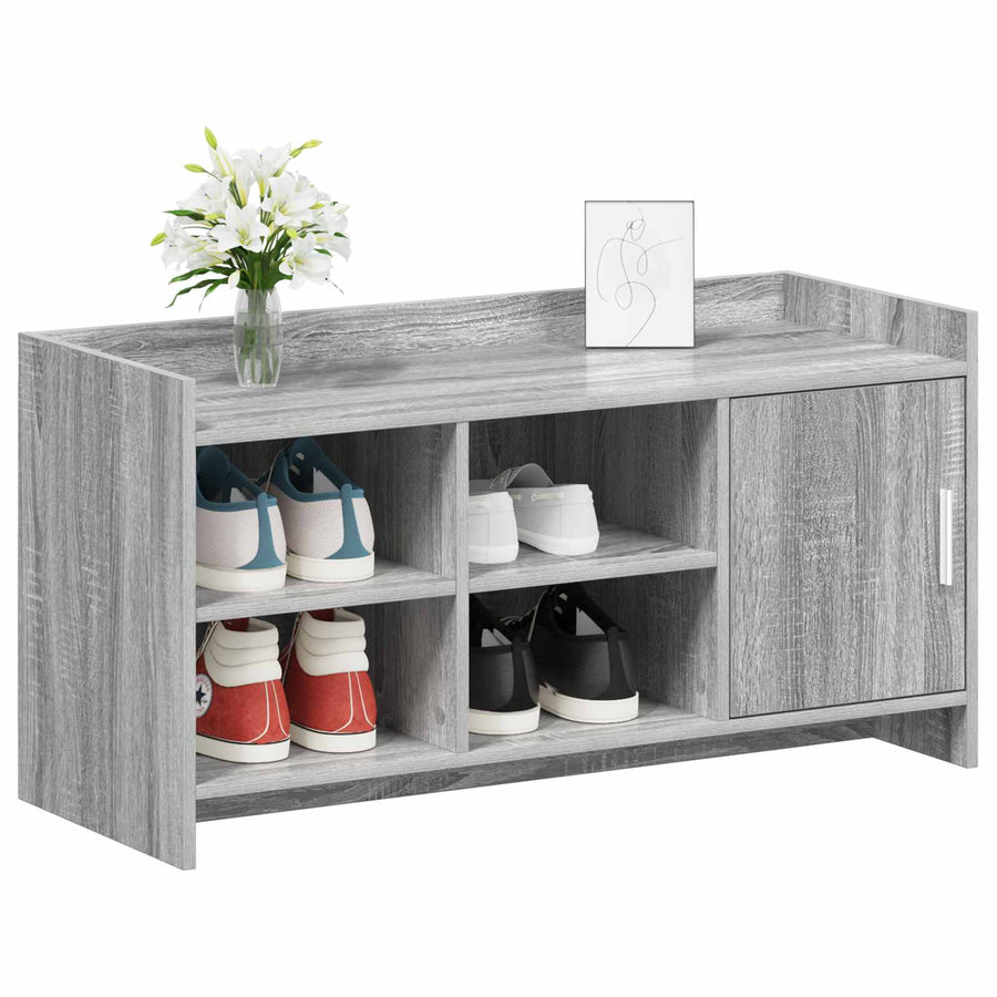 Schoenenkast Grijs Sonoma 100 x 39,5 x 51 cm Bewerkt hout