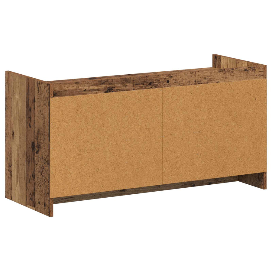 Schoenenkast Oud hout 100 x 39,5 x 51 cm Bewerkt hout