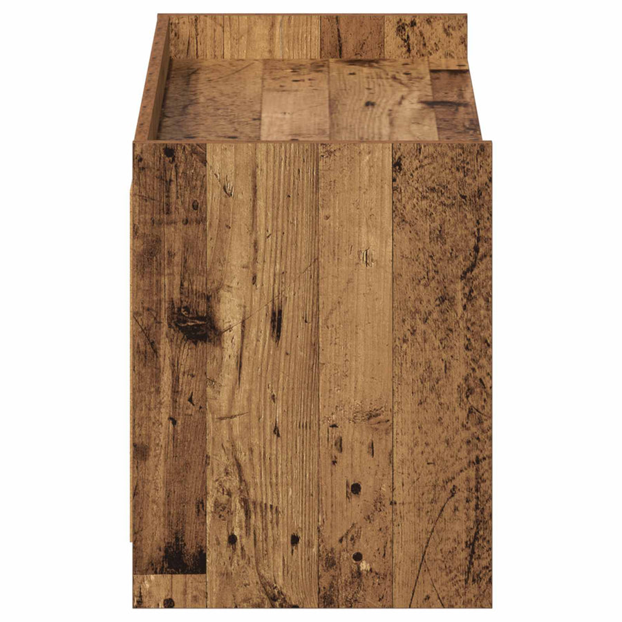 Schoenenkast Oud hout 100 x 39,5 x 51 cm Bewerkt hout