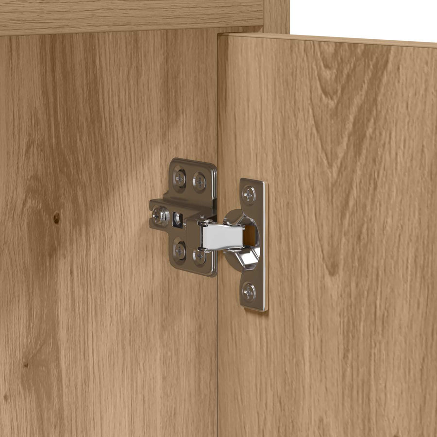 Schoenenkast Artisanaal eiken 100 x 39,5 x 51 cm Bewerkt hout