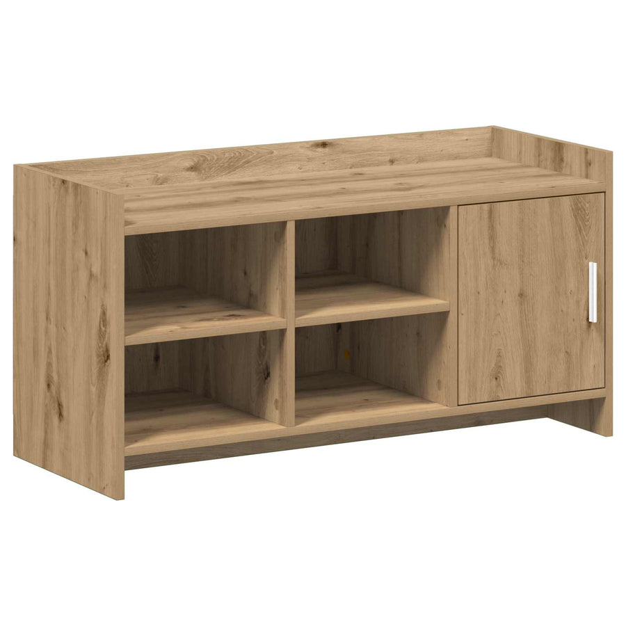 Schoenenkast Artisanaal eiken 100 x 39,5 x 51 cm Bewerkt hout