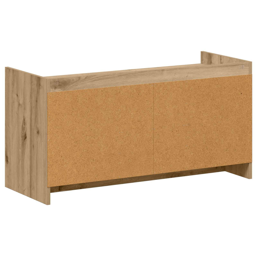Schoenenkast Artisanaal eiken 100 x 39,5 x 51 cm Bewerkt hout