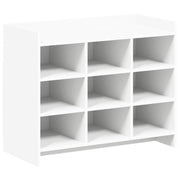 Schoenenkast wit 85x39.5x70 cm bewerkt hout