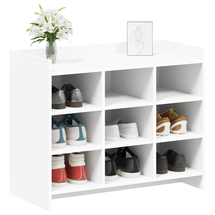 Schoenenkast met opslag Wit 85 x 39,5 x 70 cm Bewerkt hout
