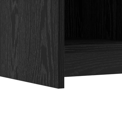 Schoenenkast Zwart eiken 85 x 39,5 x 70 cm Bewerkt hout