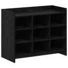 Schoenenkast 85x39,5x70 cm zwart eiken bewerkt hout