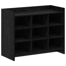 Schoenenkast Zwart eiken 85 x 39,5 x 70 cm Bewerkt hout