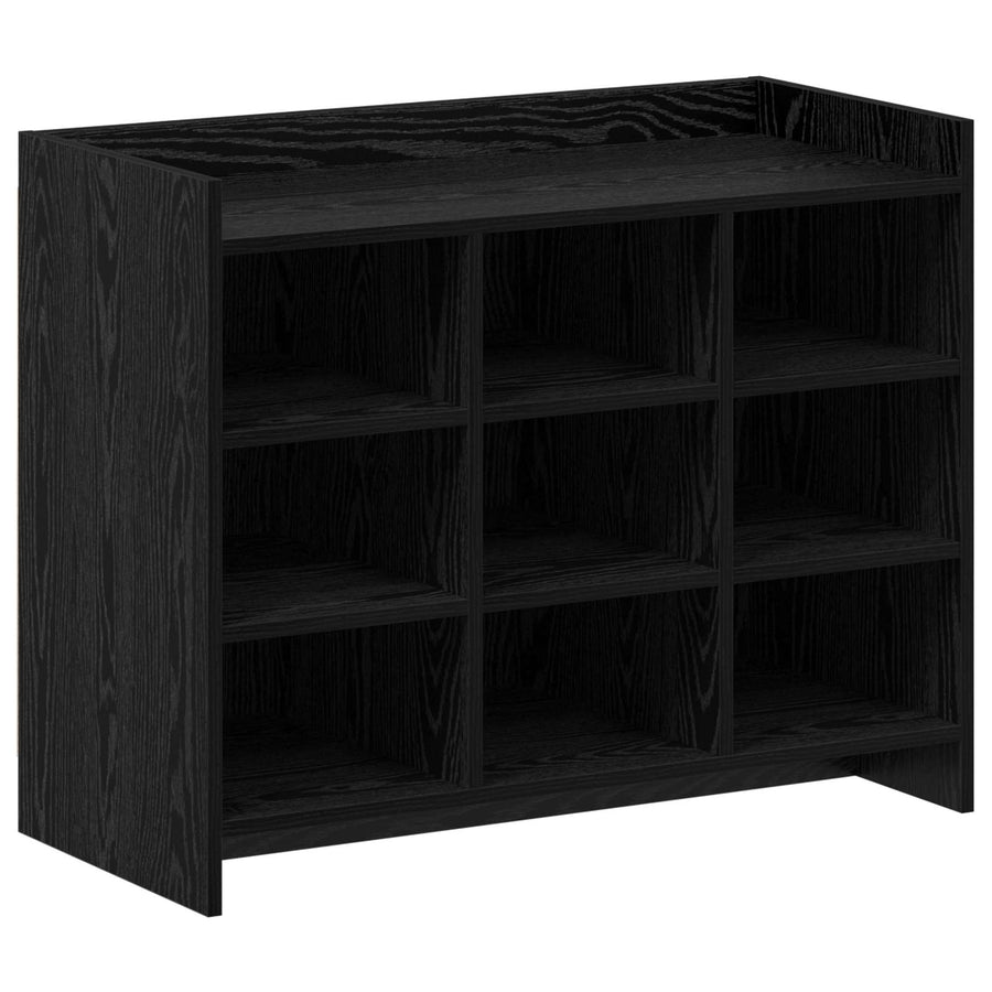 Schoenenkast Zwart eiken 85 x 39,5 x 70 cm Bewerkt hout