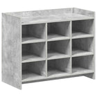 Schoenenkast 85x39,5x70 cm betongrijs bewerkt hout