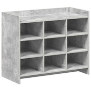 Schoenenkast 85x39,5x70 cm betongrijs bewerkt hout