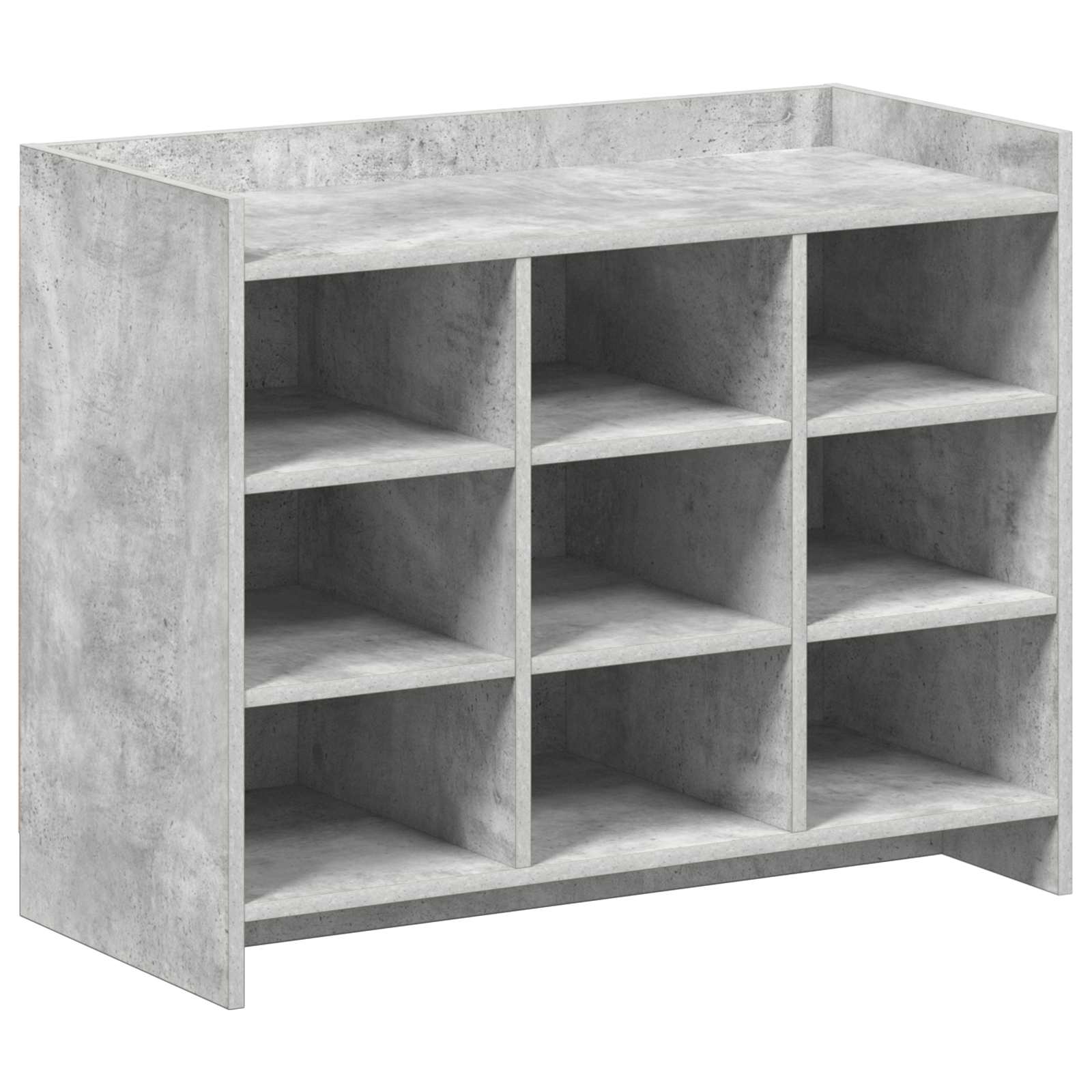 Schoenenkast Betongrijs 85 x 39,5 x 70 cm Bewerkt hout