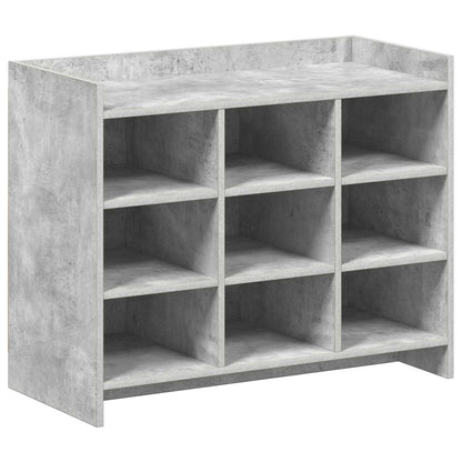 Schoenenkast Betongrijs 85 x 39,5 x 70 cm Bewerkt hout