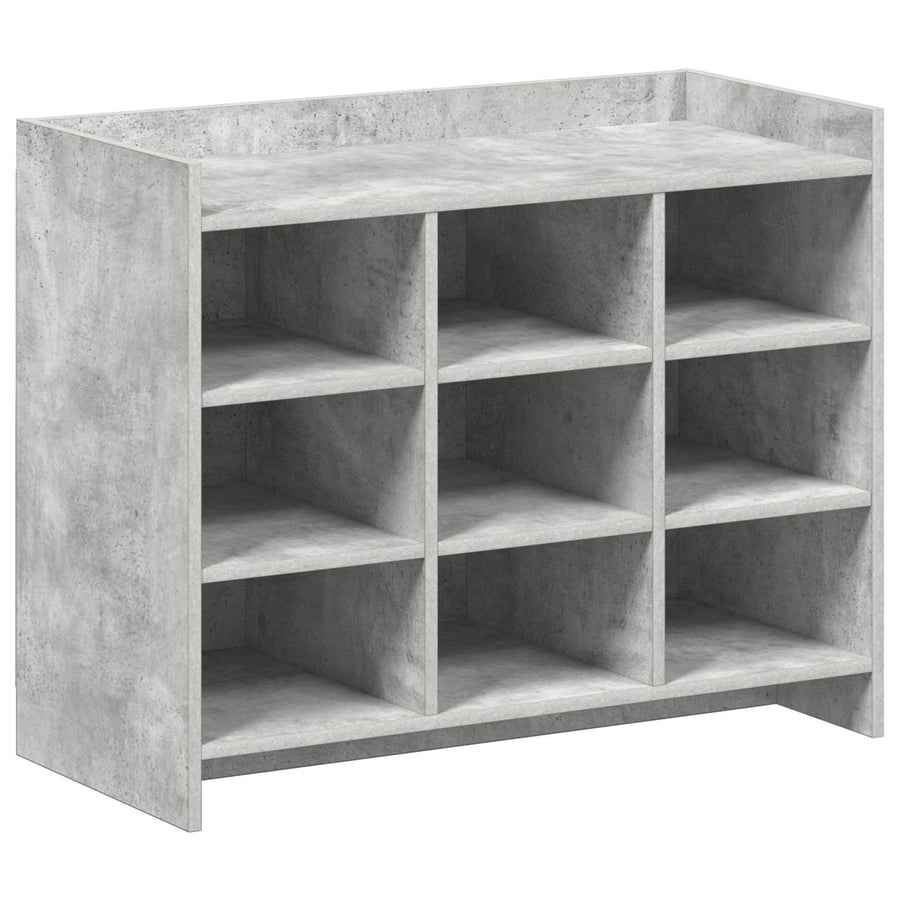 Schoenenkast Betongrijs 85 x 39,5 x 70 cm Bewerkt hout