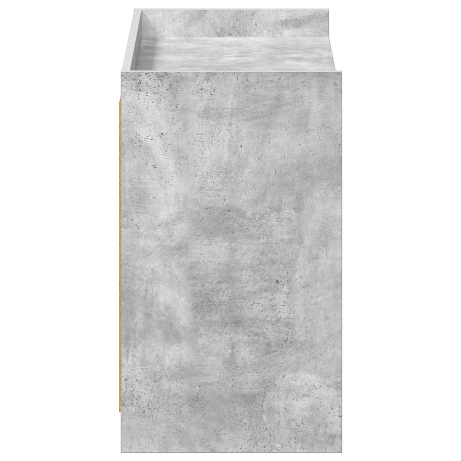 Schoenenkast Betongrijs 85 x 39,5 x 70 cm Bewerkt hout