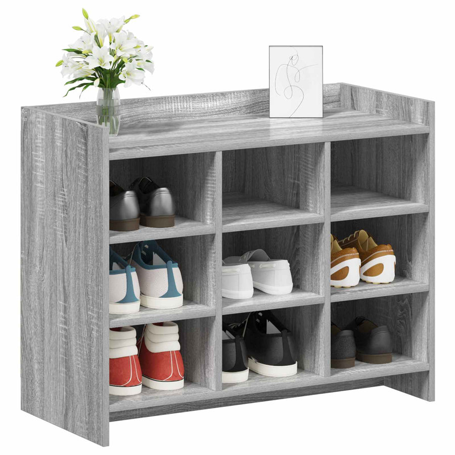 Schoenenkast Grijs Sonoma 85 x 39,5 x 70 cm Bewerkt hout