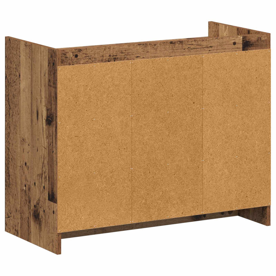 Schoenenkast met opslag Oud hout 85 x 39,5 x 70 cm Bewerkt hout