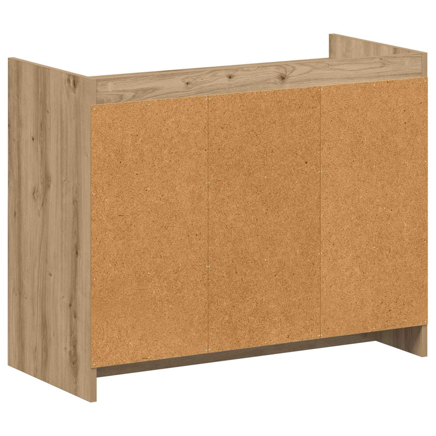 Schoenenkast Artisanaal eiken 85 x 39,5 x 70 cm Bewerkt hout
