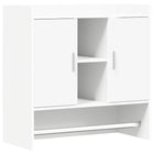 Wandplank muurmontage 80x36x80 cm wit bewerkt hout
