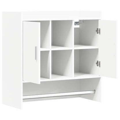 Wandplank Muurmontage Wit 80 x 36 x 80 cm Bewerkt hout