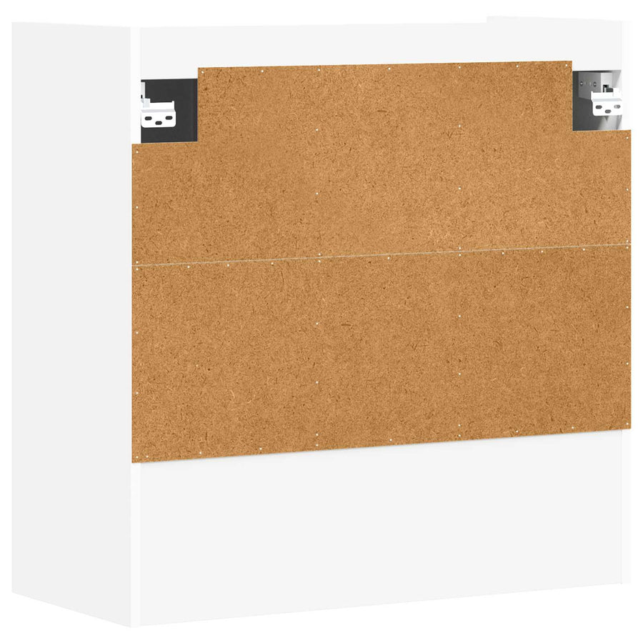 Wandplank Muurmontage Wit 80 x 36 x 80 cm Bewerkt hout