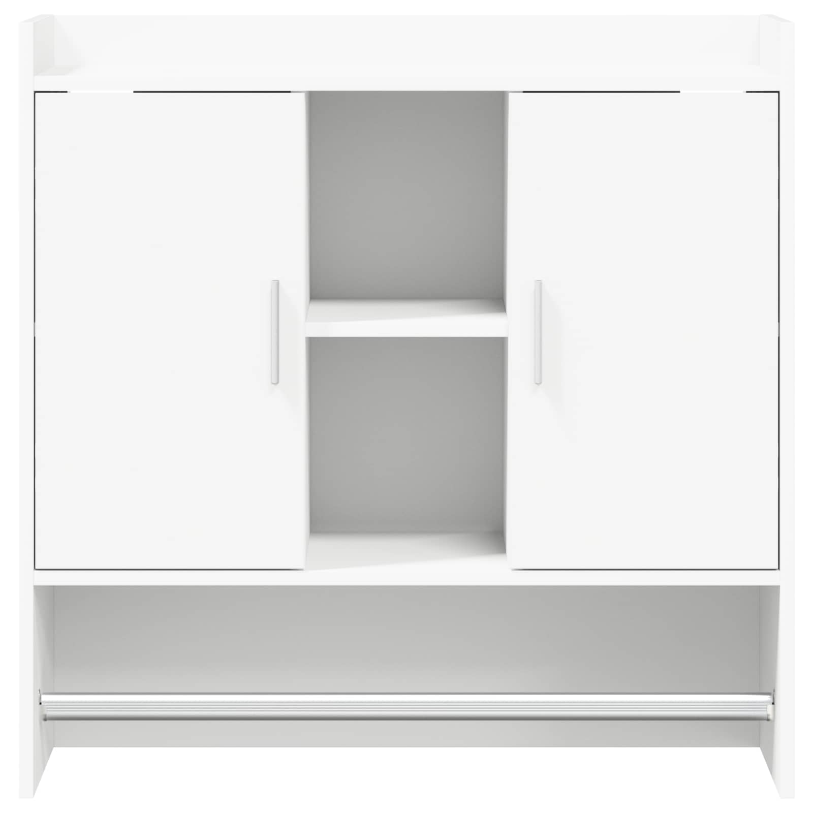 Wandplank Muurmontage Wit 80 x 36 x 80 cm Bewerkt hout