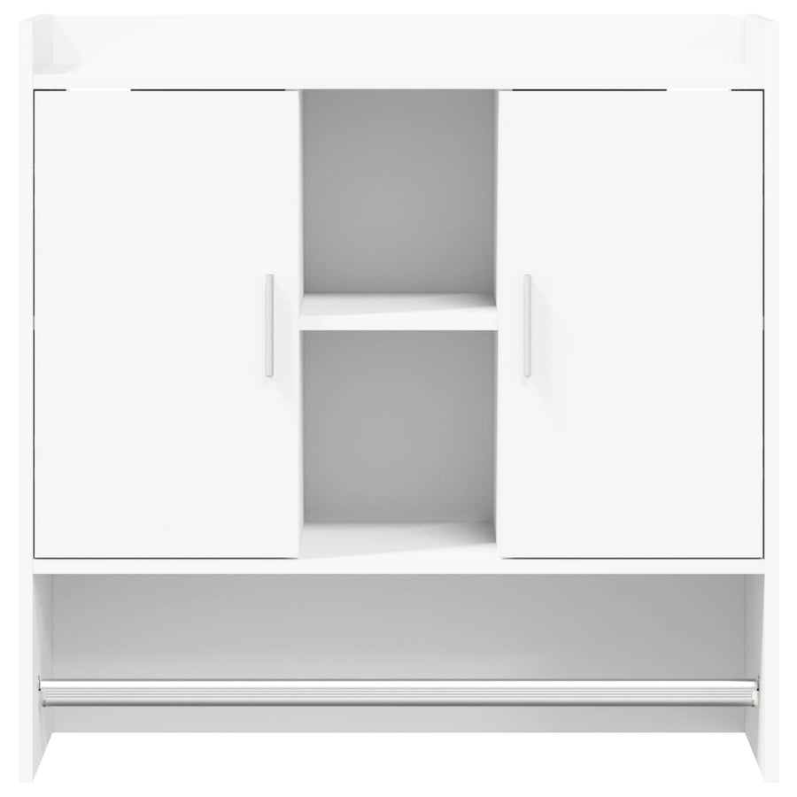 Wandplank Muurmontage Wit 80 x 36 x 80 cm Bewerkt hout