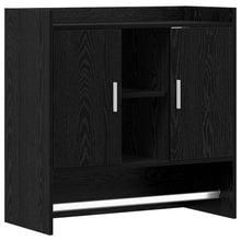 Wandplank Muurmontage Zwart eiken 80 x 36 x 80 cm Bewerkt hout