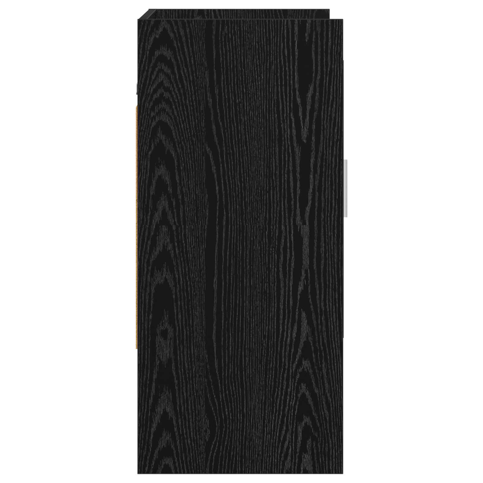 Wandplank Muurmontage Zwart eiken 80 x 36 x 80 cm Bewerkt hout