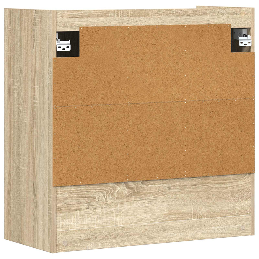 Wandplank Muurmontage Sonoma Eiken 80 x 36 x 80 cm Bewerkt hout