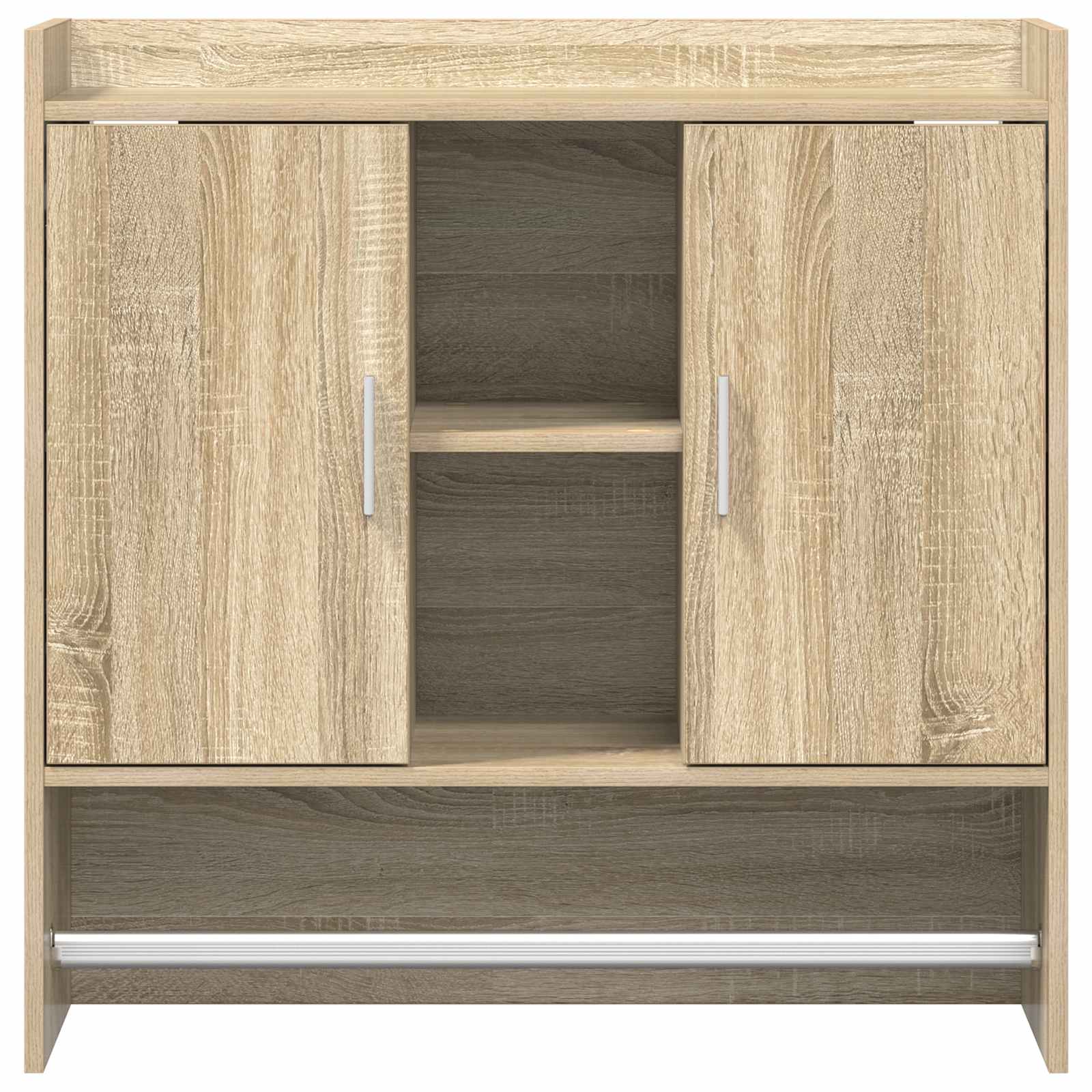 Wandplank Muurmontage Sonoma Eiken 80 x 36 x 80 cm Bewerkt hout