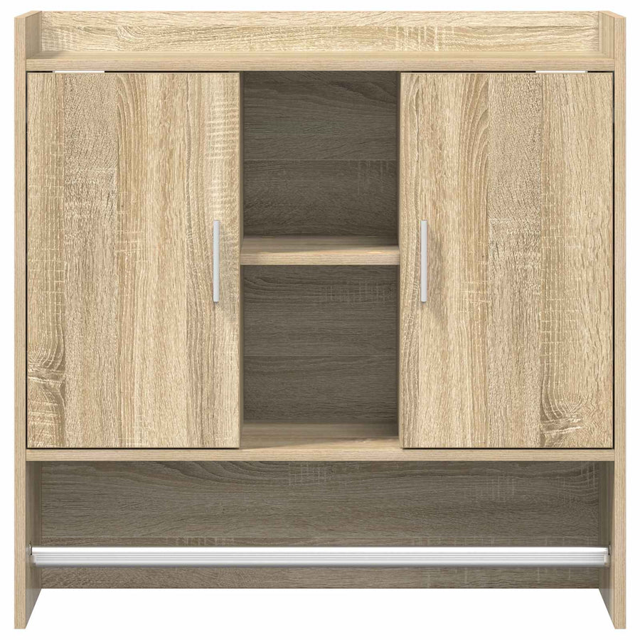 Wandplank Muurmontage Sonoma Eiken 80 x 36 x 80 cm Bewerkt hout