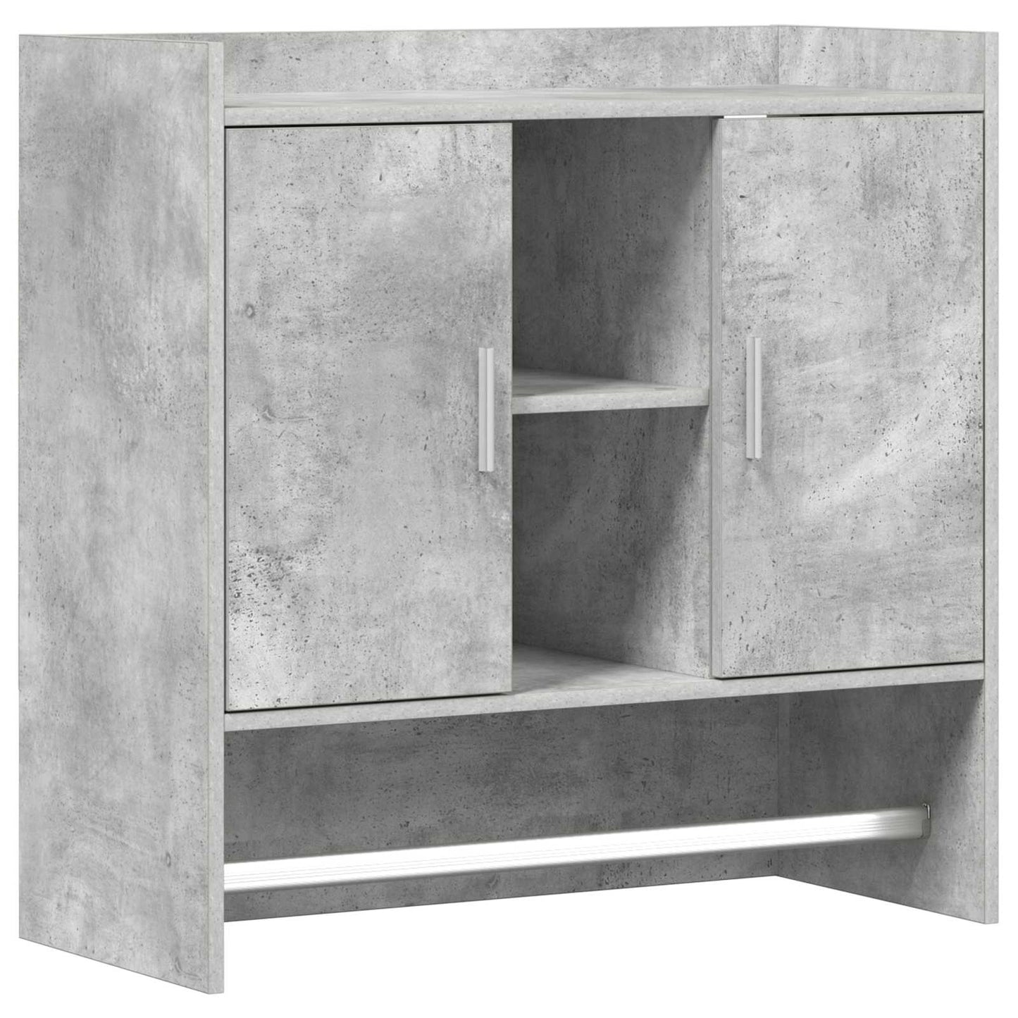 Wandplank Muurmontage Betongrijs 80 x 36 x 80 cm Bewerkt hout