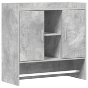 Wandplank muurmontage 80x36x80 cm betongrijs bewerkt hout